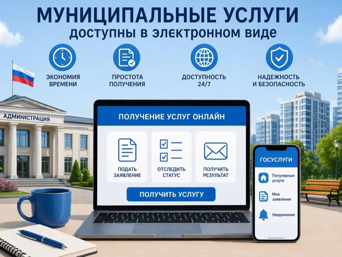 Информирование населения о возможности получения муниципальных услуг в электронном виде..