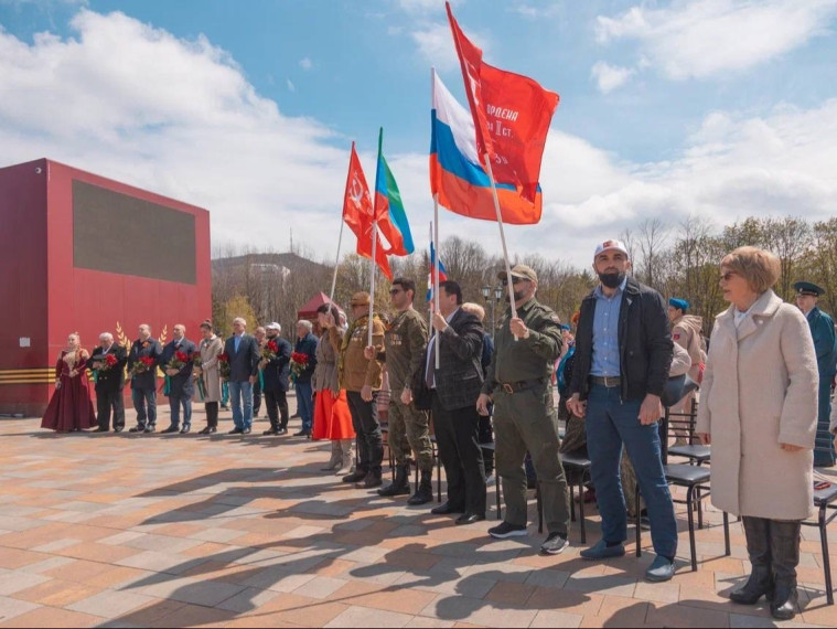 Пятигорск снова встретил участников автопробега, который проходит в рамках акции «Знамя Победы».